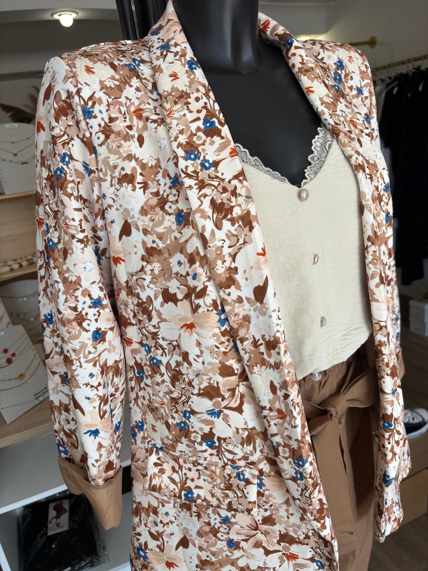 Veste blazer fleurie – Coloris variés