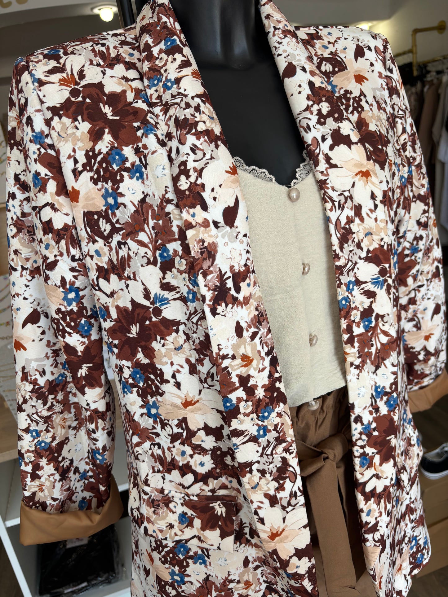 Veste blazer fleurie – Coloris variés