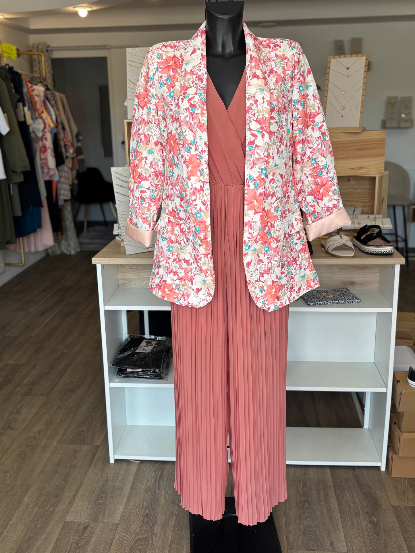 Veste blazer fleurie – Coloris variés
