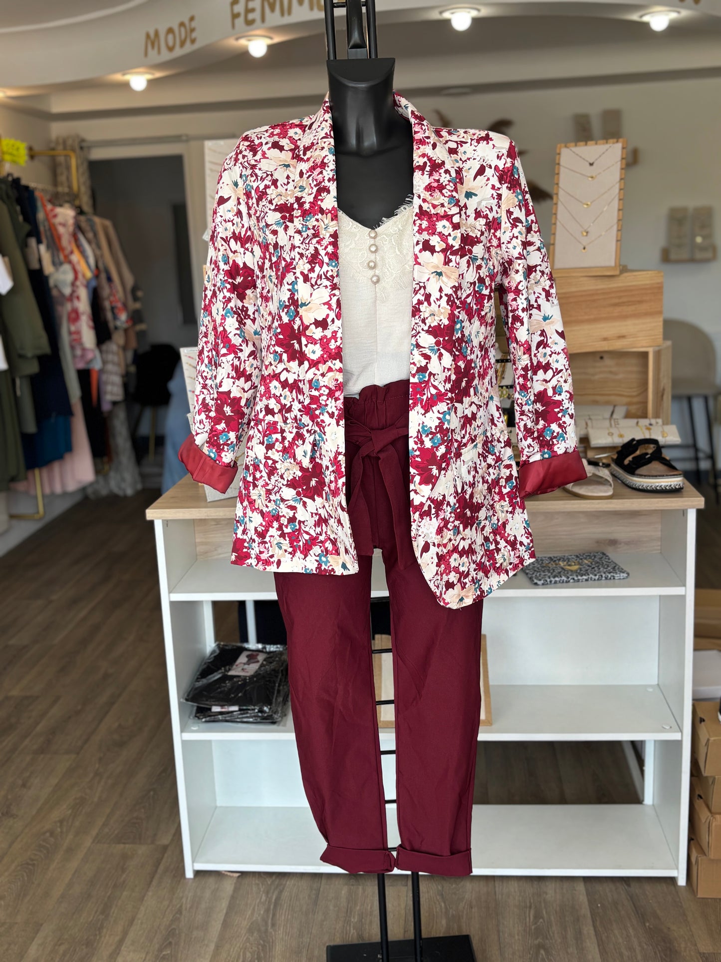 Veste blazer fleurie – Coloris variés