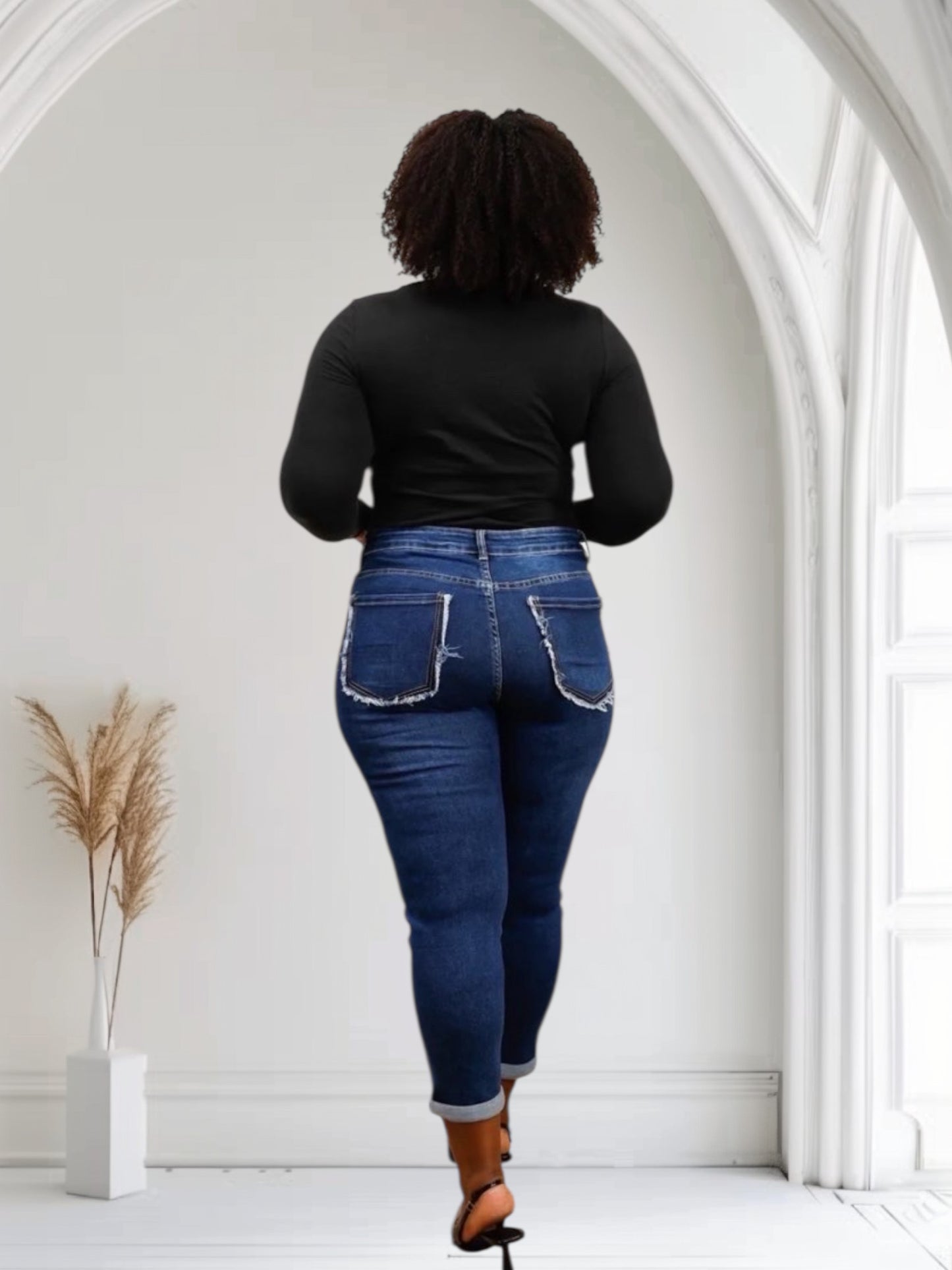 Jean bleu Mom Fit Super Size