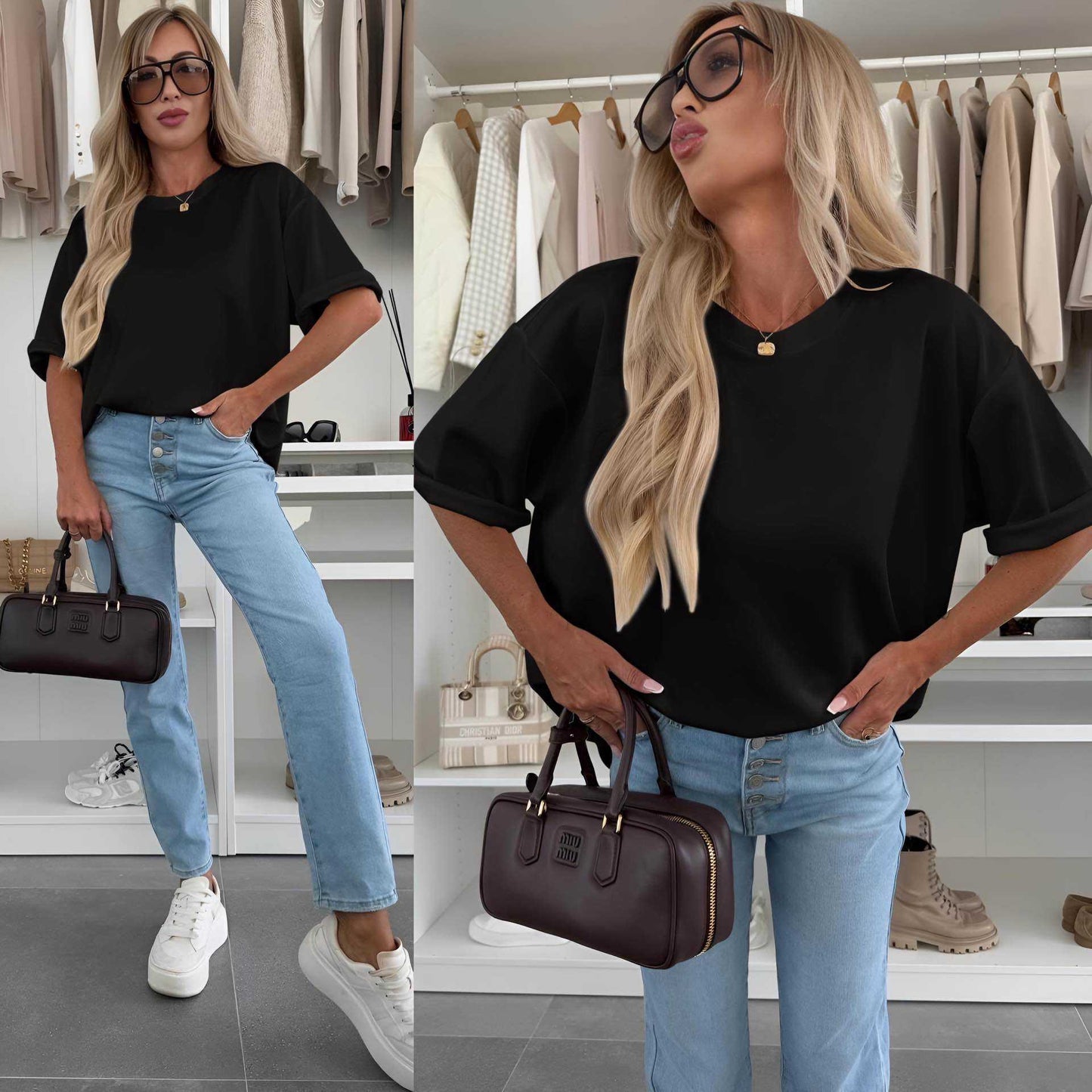 T-shirt oversize manches larges – Le basique chic