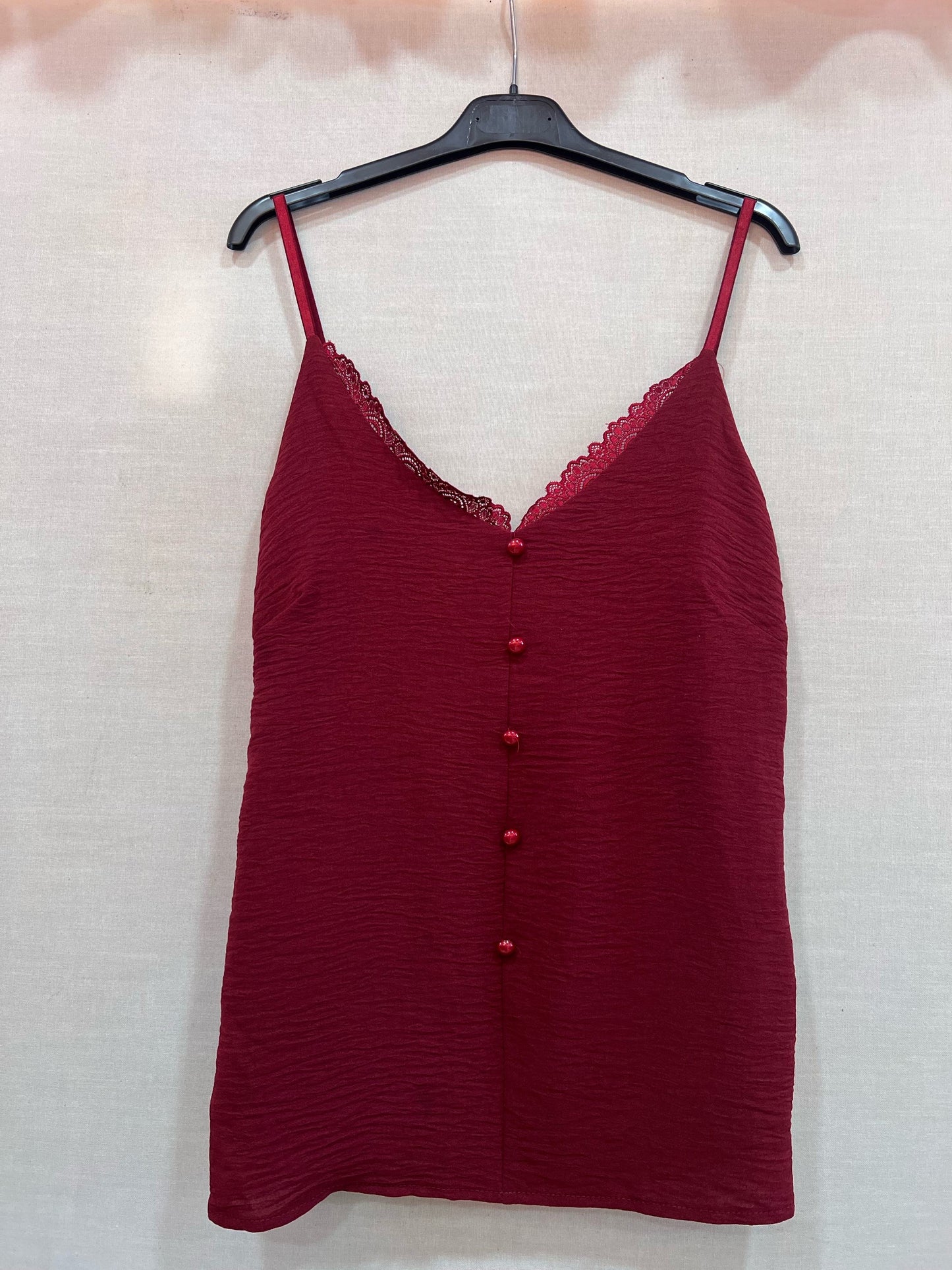 Débardeur Boutonné Dentelle - Petite taille