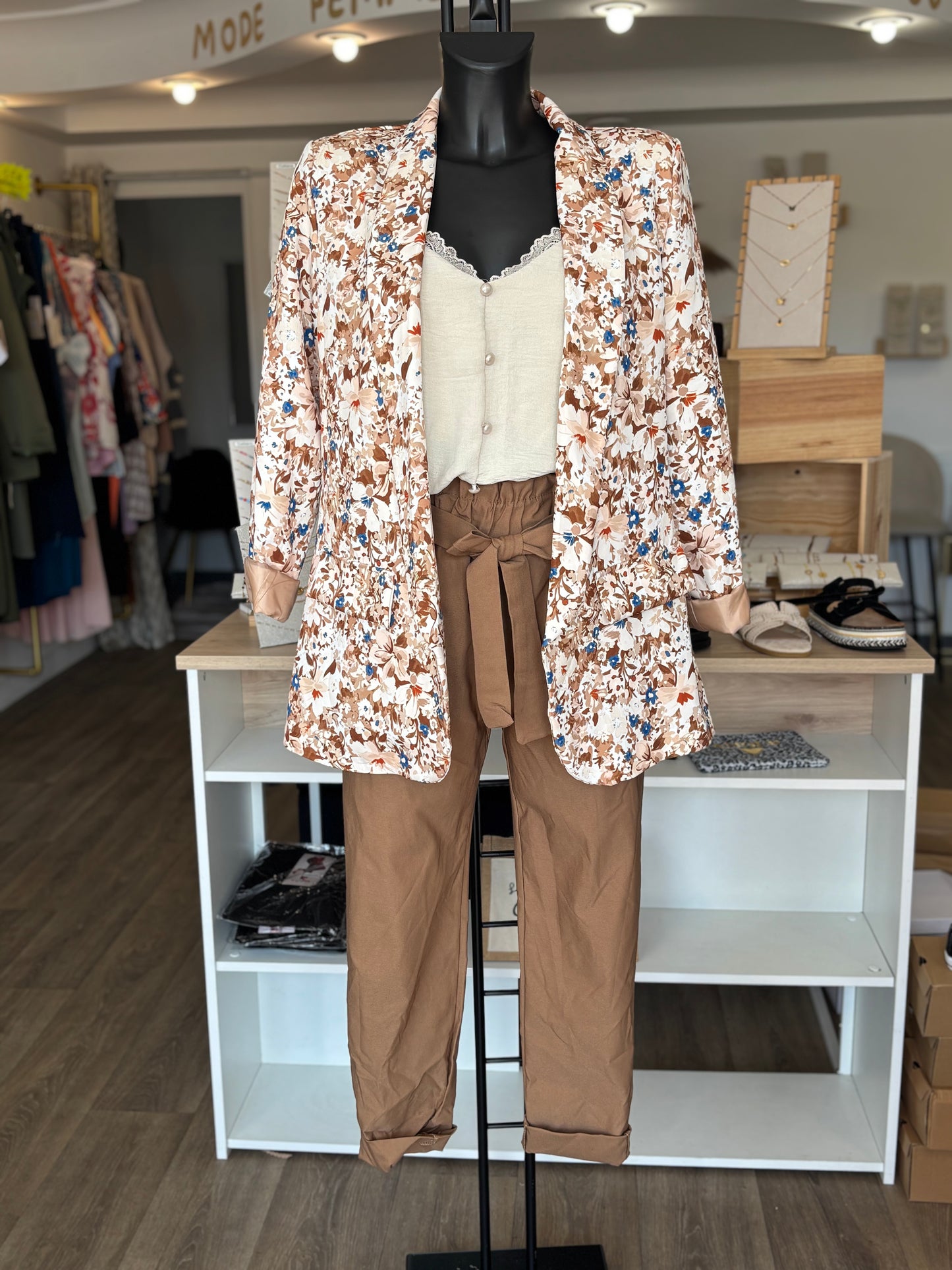 Veste blazer fleurie – Coloris variés