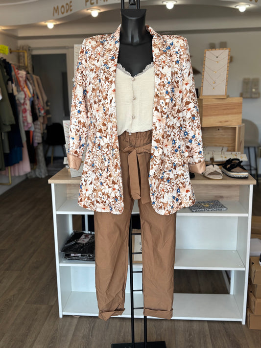 Veste blazer fleurie – Coloris variés