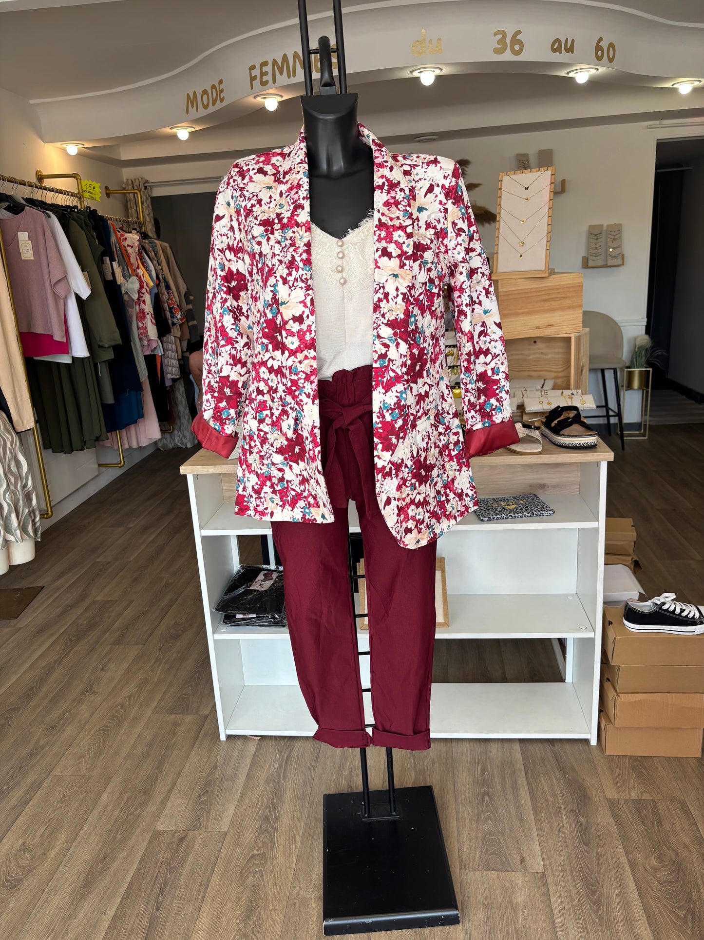 Veste blazer fleurie – Coloris variés