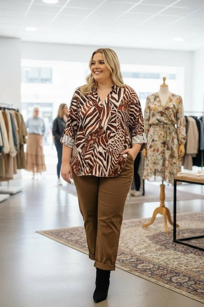 Blouse stretch Zèbre 42/54