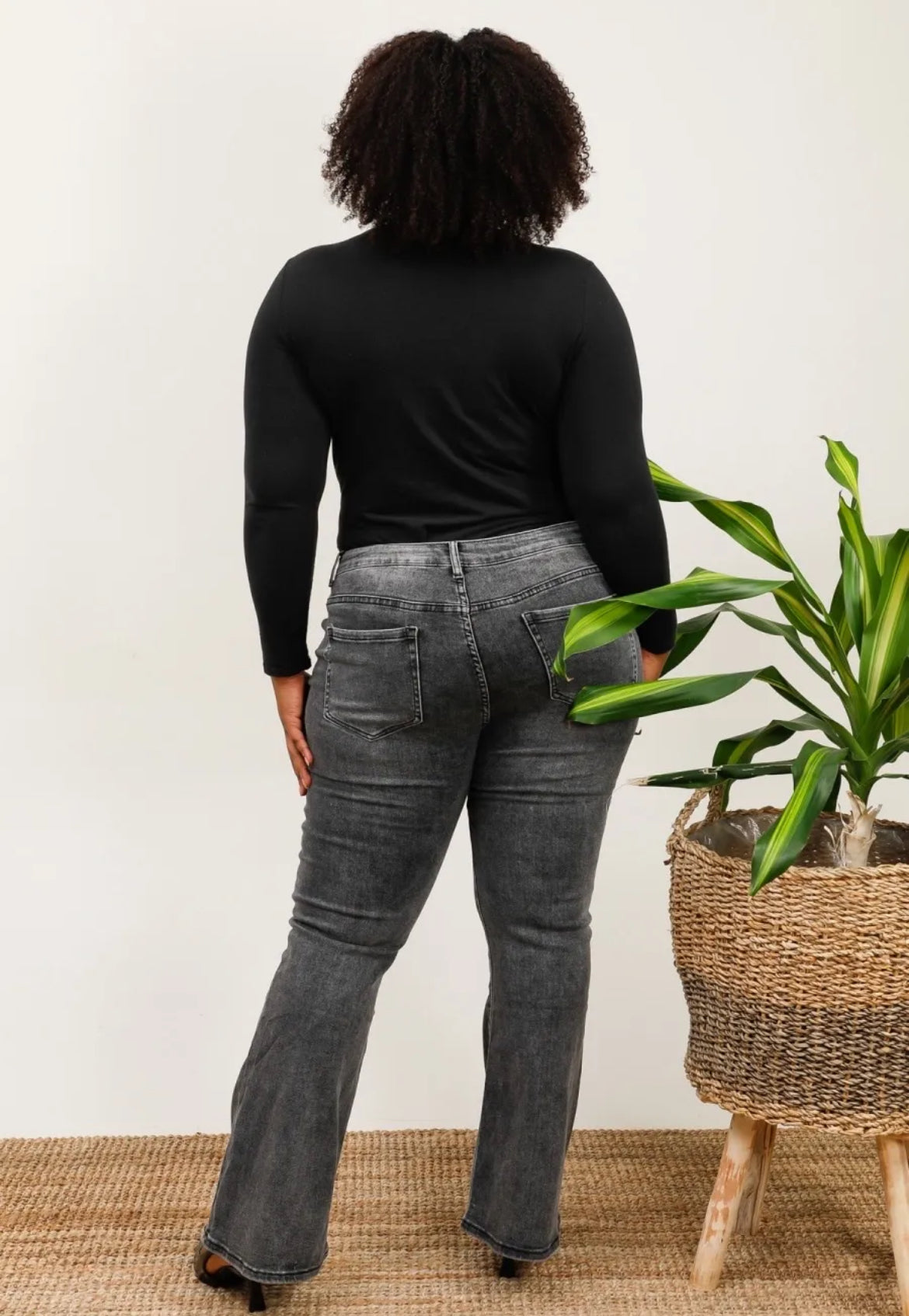 Jean Flare Gris 44-54