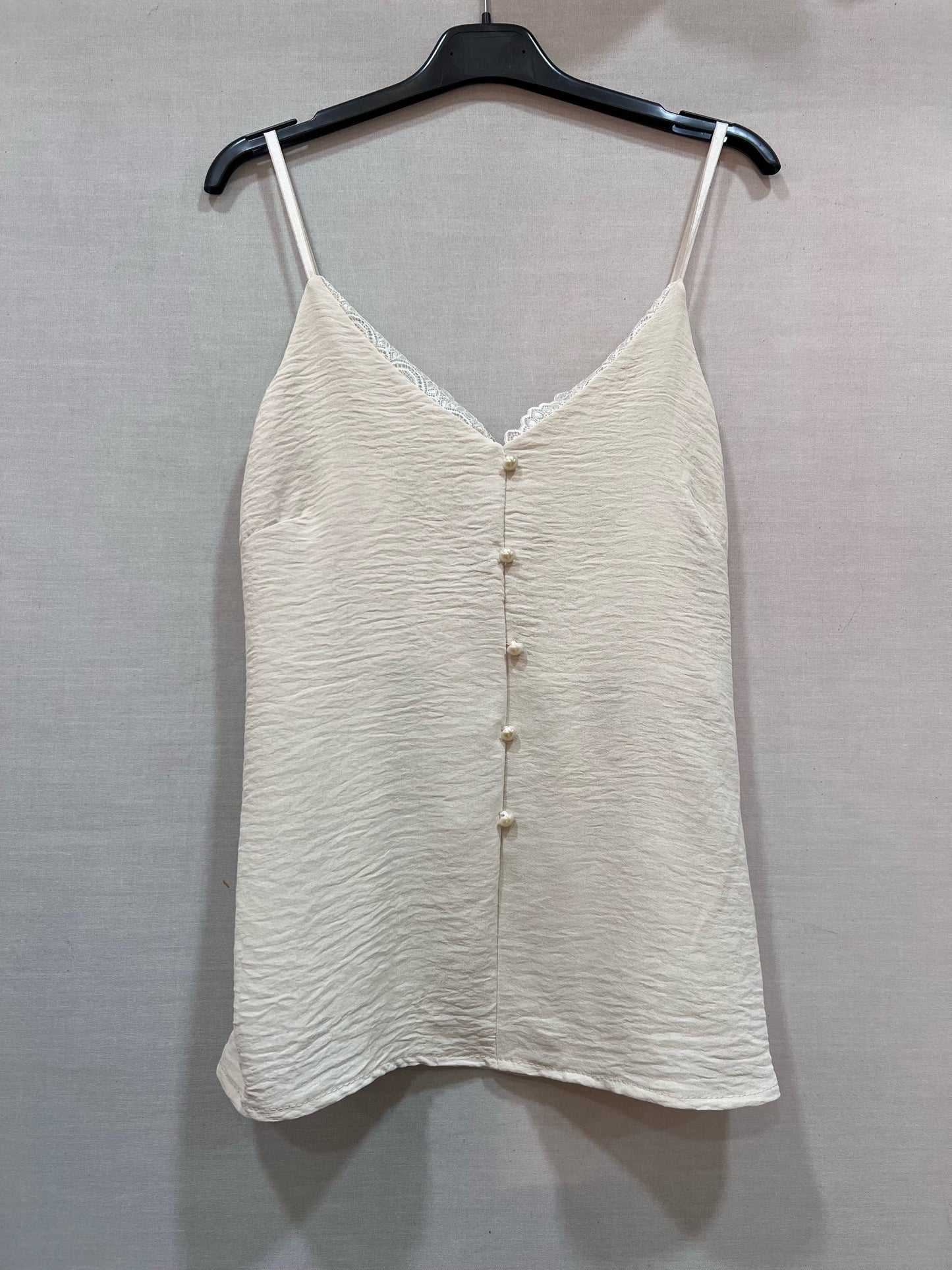 Débardeur Boutonné Dentelle - Petite taille