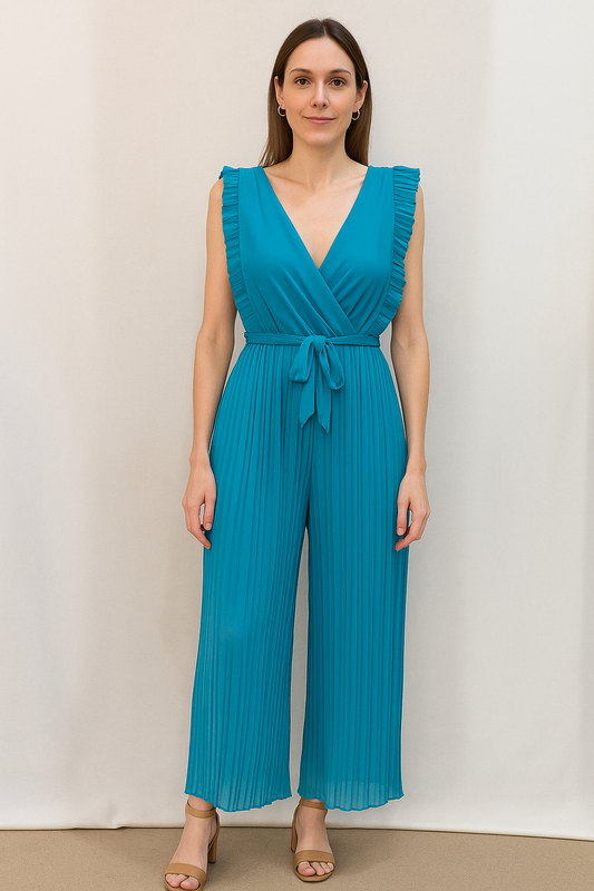 Combinaison Pantalon Plissée Élégance & Confort