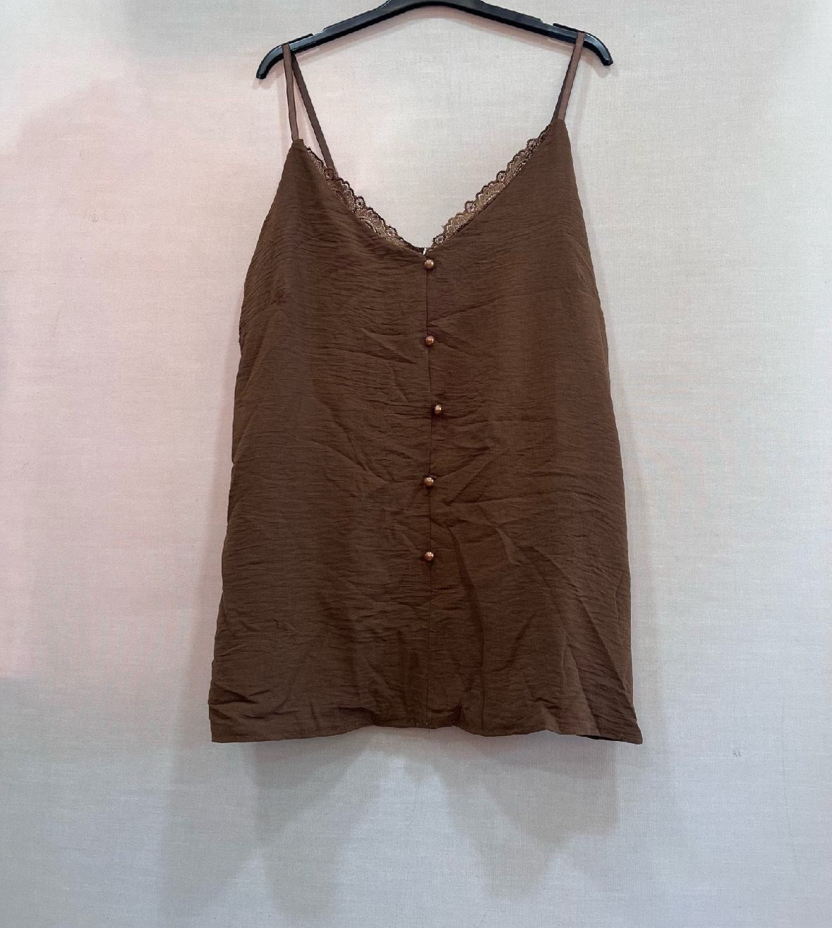 Débardeur Boutonné Dentelle - Petite taille
