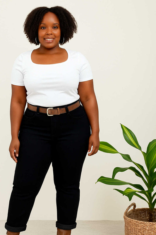 Jean mom fit noir